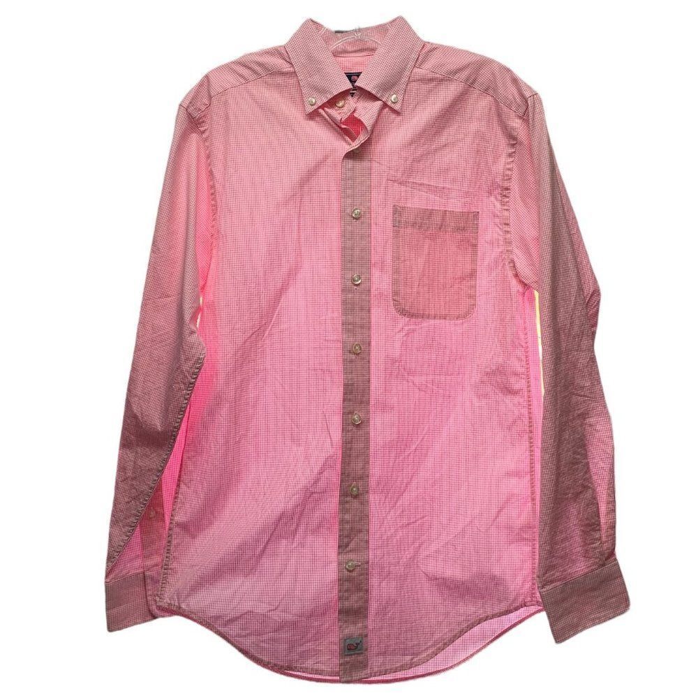 Vineyard Vines Long Sleeve Button Down Pink & White Size XS